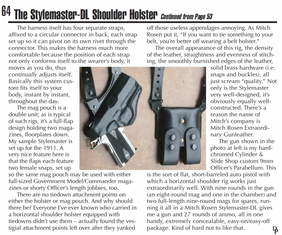 The Dillon Stylemaster-DL Shoulder Holster page 2