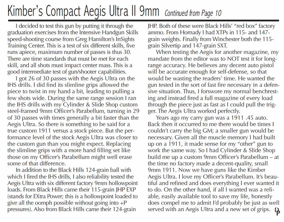 Kimber's Compact Aegis Ultra II 9mm page 2