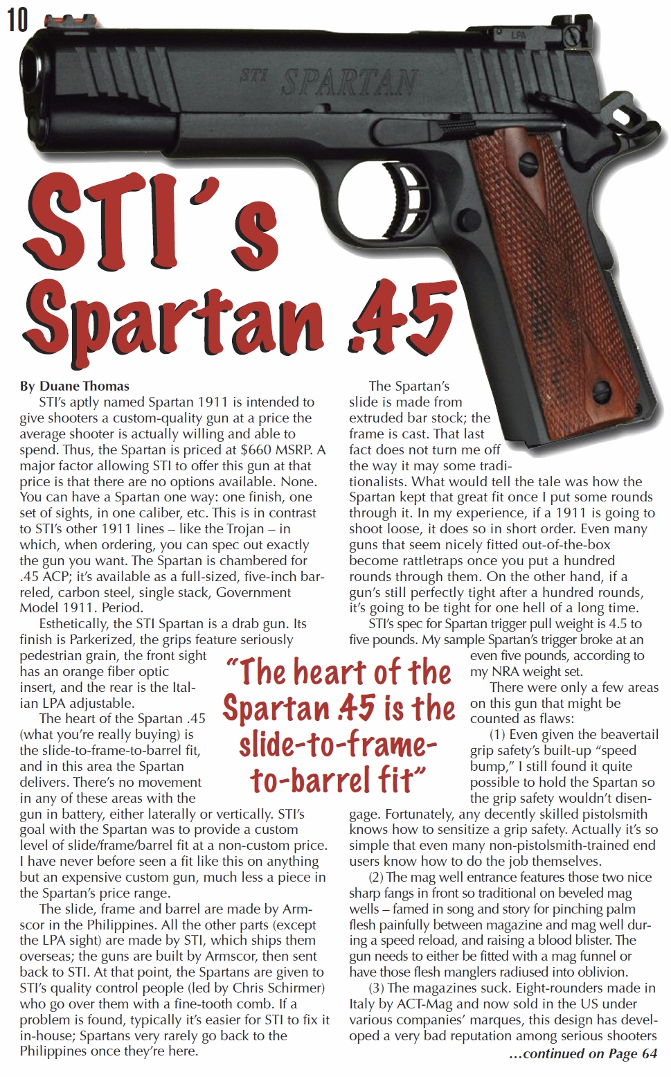 STI's Spartan .45 page 1